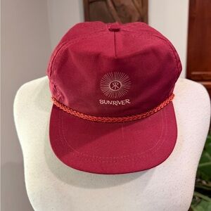 Vintage Sunriver Rope Hat Imperial Headwear Red Strapback Golf Cap